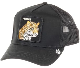 Goorin Bros. Pantera Leopardo Nero Berretto da Camionista Regolabile