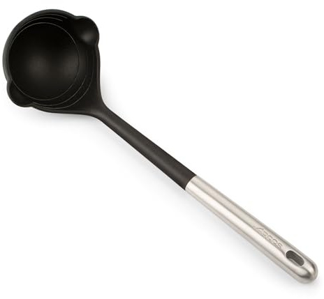 ARCOS Louche de cuisine professionnelle avec poignée et corps en acier inoxydable Résistant à la chaleur jusqu'à 240 ºC Passe au lave-vaisselle Noir