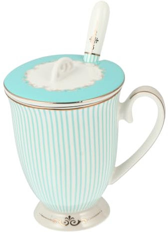 Mikinona 4er-pack Keramikbecher Becherdeckel Wasserbecher Kaffeetasse Becher Eleganter Kelch Leicht Zu Reinigen