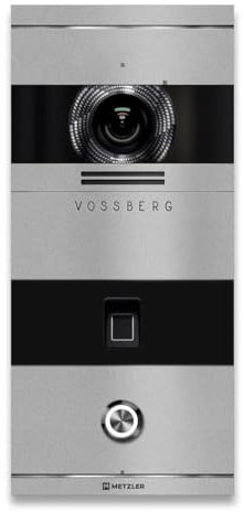 Metzler VDM10 2.0 Video Sprechanlage, Türsprechanlage mit Kamera, Fingerprint, Smartphone App, SIP, FRITZ!Box kompatibel, 2 Draht IP, Videotürklingel, 1 Familienhaus, RAL9007 Graualuminium, Niko
