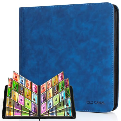 Old Canal Raccoglitore Cartes, Album Carte da 12 Tasche, Contiene Fino 720 Cartes, Binder Carte di Alta Qualità, Album Porta Cartes per MTG, TCG, Compatible con Varie Carte da Collezione (Blu Zaffiro)