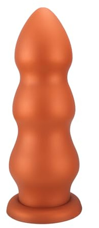 Ultra Soft Anal Butt Plug Dildo G-Spot Masturbators Adult Sex Toys with Bottom Suction Cup, Huge Silicone Anal Beads Butt Plug Anus Dilator for Beginner and Advanced Players (S)