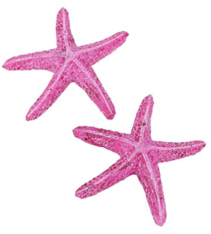 DRESSOOS Aquarium Deko Seestern Ornamente Aus Kunstharz 9cm 2 Stück Miniatur Meeresstern Dekoration Für Fischbecken Aquariumschmuck Für Zuhause Und Restaurant