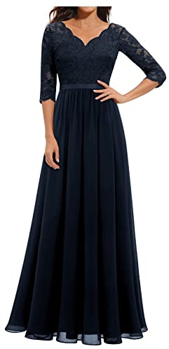 FUPODD Sommerkleid Damen Rückenfrei Weißes Kleid Hochzeitskleider Schwarzes Maxikleid Damen Elegant Ballkleider Lang Prinzessin Schicke Sommerkleidung Wedding Guest Dress Tüll Festkleider Mit Ärmel