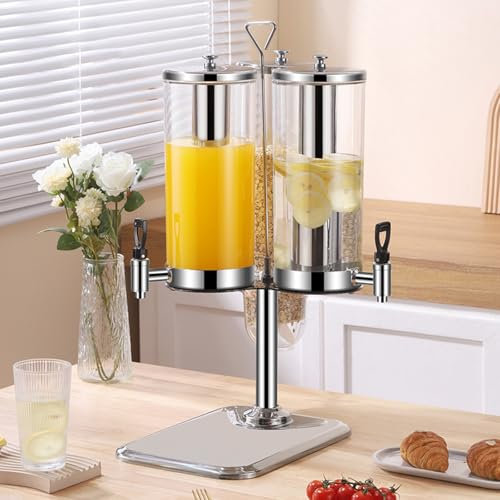 6L Beverage and 3.5L Cereal Dispenser Combo Large Capacity Drink and Food Storage Machine for Parties Events Catering Restaurants Home Self Service
