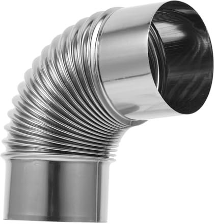 BESPORTBLE 90degré Tuyau De Poêle Coudé Degrés pour Conduit De Cheminée Raccordement sans Joint pour Évacuation De Fumées Poêle à Bois Extérieur