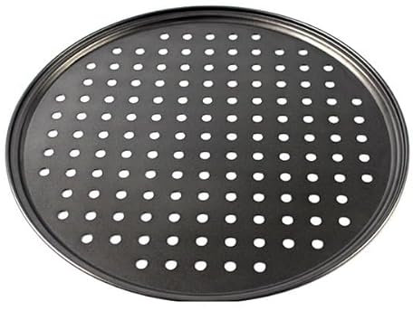 DUANSIYU Plato Pizza Bandejas antiadherentes for Pizza Molde for Hornear Pizza con Agujeros Plato Hondo Redondo Plato Pizza Horno(28cm with Holes)