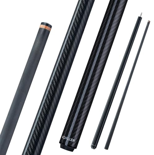 KONLLEN Heavy Hitter Break-Queue, Carbonfaser-Break-Queue mit 12,9 mm Spitze, Punch-Queue, Billard-Pool-Stick (KL-HH Break-Queue, nur 1/2 geteiltes Queue/anderes Queue, 3-teiliges Break-Jump-Queue)