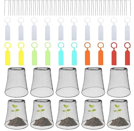 Lot de 10 grilles de Protection pour en Fil métallique pour protéger Les arbustes, Les Lapins, Les Poules, Les écureuils, Les Oiseaux et Autres Animaux