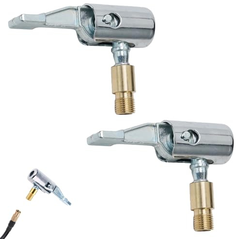 2 Stück 8mm Autoventil Adapter,Autoventil Hebelstecker,Air Chuck,Reifenfüller Adapter,Luftpumpe Adapter,Reifen Ventil Luftpumpe Clip,Tragbarer Reifenluftfutter Ventil Anschluss,Für Auto Reifenfüller