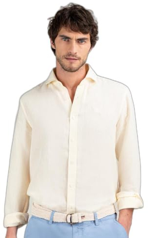 El Ganso Camisa Lino Chambray Amarillo
