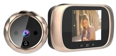 VEKELETE Spioncino Digitale for Porta 1080P, Telecamera grandangolare da 120 Gradi con WiFi e Monitor da 4,3 Pollici, Telecamera Digitale for Porta, Visione Notturna a infrarossi(Gold 90 Degree)