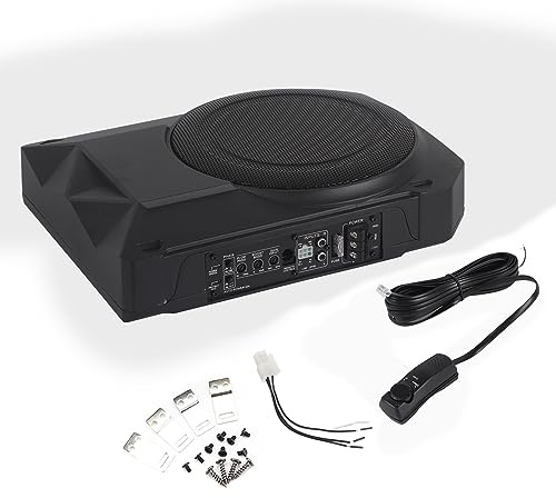 Brilluxa Subwoofer Speaker, Under Seat Woofer Amplifier, Car Audio Bass System Compatible with 600W Universal Vehicle, Active Subwoofer Audio Kit
