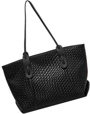 Renchey Geflochtene Strandtasche - Tasche Damen Lederoptik - Groß Leicht Falbar Für Urlaub Einkaufen Arbeit Und Freizeit