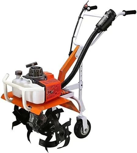 Motozappa da giardino a 4 tempi, coltivatore a benzina con motore da 9000 giri/min, serbatoio carburante da 1,2 l, profondità di lavoro da 15,2 cm per scavo e aratura efficienti del suolo