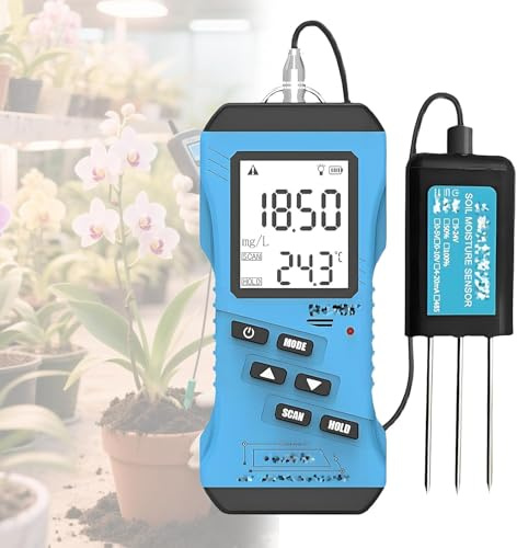 Tester digitale del suolo con display retroilluminato per una misurazione accurata del pH e dell'umidità in giardini, prati e piante da interno