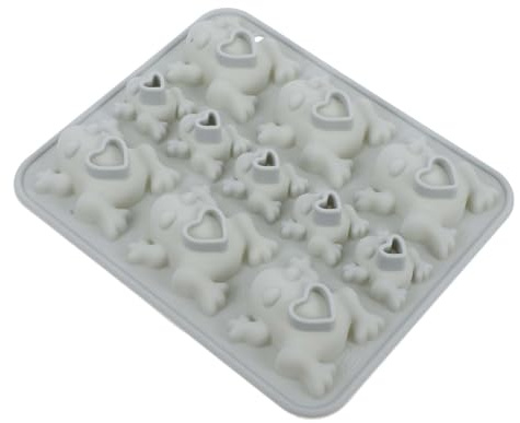 IMIKEYA Moule à Chocolat Grenouilles En Silicone Flexible 11 Cavités Tailles Variées Gris Bleu Outil De Pâtisserie Diy Pour Bonbons Gélifiés, Fondant Et Glaçons Décorations Culinaires Fêtes