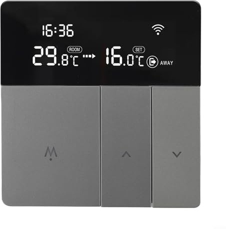 Zilimontt Termostato para calefacción de suelo eléctrico y caldera de gas de agua con control WiFi, compatibilidad con asistente de voz para Alexa y HomeKit, ahorro de energía (3 A)