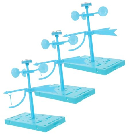 LOPUNER 3 Sets DIY Plastic Wind Vane Model Kit with Anemometer Function for Stem Weather Science Education Safe and Easy Assembly Weather Tools for Classroom Science Experiments and