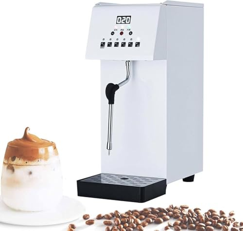 Montalatte, Vapore commerciale, Montalatte elettrico da 2500 W, Macchina per schiumare il caffè, Macchina per schiumare con capacità di 1,58 galloni, Riscaldamento rapido per caffè, latte, t