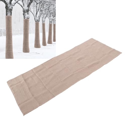 Omquot Rouleau de Tissu en Toile de Jute 3,3 X 4,9 Pieds, Couverture Multifonctionnelle pour Plantes Gelées d'hiver, Découpable, pour Fêtes en Plein Air, Jardinage