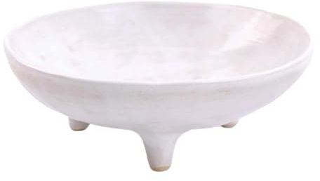 Baoblaze -Obstschale mit DREI Beinen, Dessertteller auf Fuß, Mehrzweckplatte, Dekorativer Korb, Teller mit Füßen für Partys, Schmuck und Hochzeiten, Weiß, Durchmesser 10.5 Cm