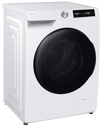 Samsung WD1EHG6U34BEU2 Waschtrockner, 10/6 kg, Waschmaschine und Trockner in einem Gerät, AI Ecobubble & SmartThings, Super Speed, Klartext‑Display mit AI Control, Hygiene-Dampfprogramm, Weiß