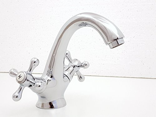 Nostalgie Waschtischarmatur Zweigriff Retro Armatur für Waschbecken Waschtisch