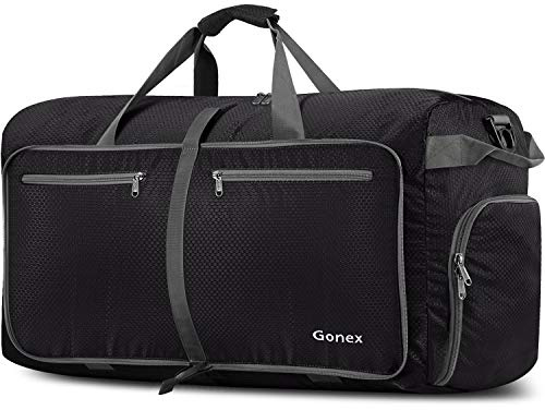 Gonex Sacs de voyage pliables plus légers (sac de sport) pour les sports de voyage 100L Noir