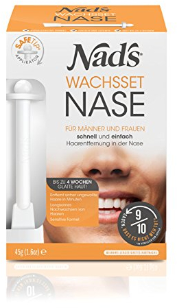 Nad's Nasenhaar Wachs Haarentfernung Set - Nasenwachs für Männer+Frauen, Sicher & Schmerzfrei