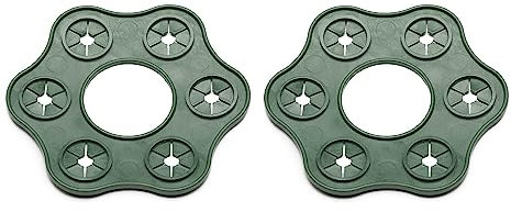 EarlyGrow MPL50003 Plastic Wigwam Cane Grips with 6 Holes for Vine Plants, Runner Beans, Peas, Sweet Pea Plants - Green (2)