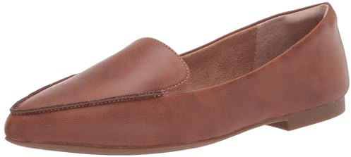 Amazon Essentials Damen Flacher Loafer, Kastanienbraun Kunstleder, 38 EU