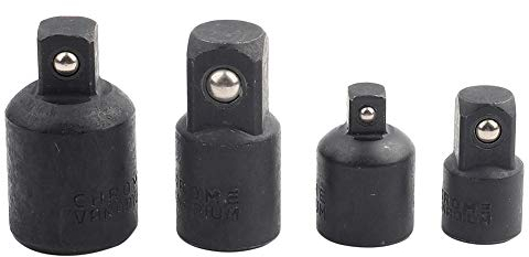 Réduction Clef,Adaptateur Dlle,Réducteur t,Impact Socket Set,Dlle Femelle,12Pt 1/2 Impact 3/8 4 Piècelles nevis Convertisseur Ensemble 1/2,3/8,1/4 Adaptateure Clé À Dlle