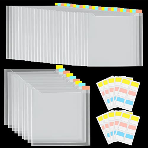 Caydo 36 unidades de almacenamiento de papel para álbumes de recortes, 60 pestañas adhesivas para guardar papel de álbumes de recortes, cartulina, hojas de vinilo