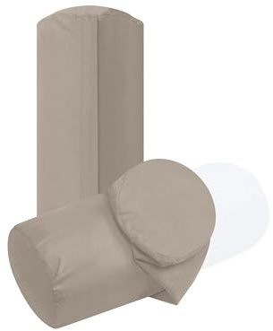 npluseins unifarbene Kissenbezüge im Doppelpack und dezentem Design 1154.1498, ca. 40 x 15 cm, Beige