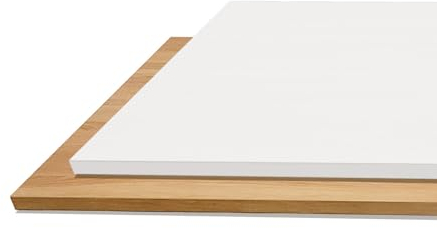 SCHAFF Tischplatte | Eiche oder Platinweiß | 120/140 / 160 / 180x80 cm (Platinweiß, 120x80 cm)