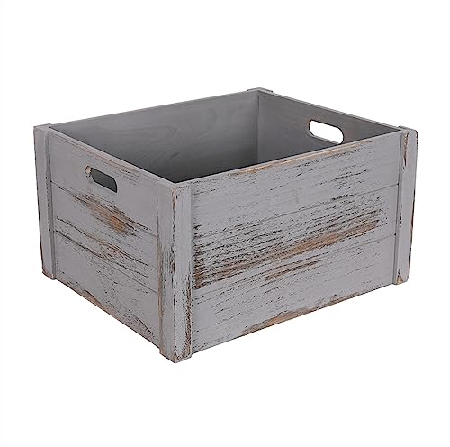 Schallplattenständer Schallplatten-Aufbewahrungskiste, Retro-Vintage-Aufbewahrungsbox for Schallplatten mit Griff, Holz-Alben-Aufbewahrungshalter, Schallplatten-Organizer-Box CD Aufbewahrung Organizer