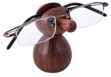 SATYA EXPORTS Brillenhalter aus Holz, Puppenform, für Schreibtisch/Tisch, Zuhause und Büro