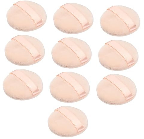 HONMEET 20pièces Houppettes Maquillage Rondes Simples Et Pratiques Éponges Pour Fond De Teint Et Poudre Accessoire Cosmétique Compact Pour Visage Moyenne