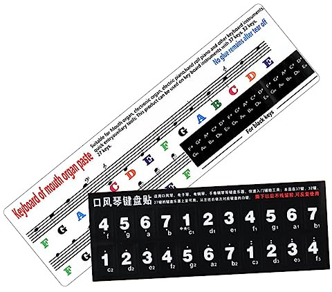 JOINPAYA 2stücke Melodica Keyboard Aufkleber Langlebige Und Leicht Ablösbare Pitch Stickers Passend Für Tasten Lesbare Notenaufkleber Für Einfaches Lernen Und Musikpraxis