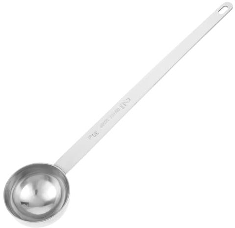 JJUNW Kaffeedosierlöffel, Edelstahl Kaffeelöffel, Kaffeelöffel Portionierer Kaffeelöffel mit Langem Griff Wiederverwendbar Runder Kaffeelöffel Kleiner Metalllöffel zum Kaffee Satz Gewürze Bohnen(30ml)