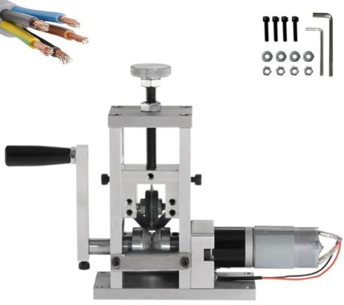 Máquina peladora de cables eléctrica, herramienta de corte peladora y peladora automática, peladora de cables manual con manivela, para cables de cobre de bricolaje,