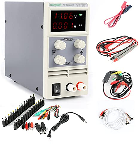 Fuente de alimentación regulada lineal, Digital ajustable MINI LED Traspuesta DC 30V 10A 60V 5A Fuente de alimentación de la fuente de alimentación CORRIENTE CONTINUA Jack for la reparación de portáti