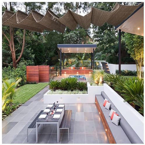 ZXCVASDF Wave Shade Vele Retrattili,Vela Ombreggiante A Onda Retrattile, Telo Ombreggiante per Esterni,per Gazebo da Giardino, Tenda da Sole A Vela Wave Shade, Blocco UV(W1.2*L3m/W3.9*L9.8ft)