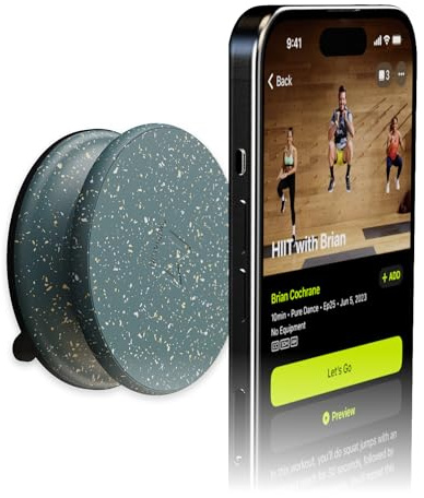 MirrorPlay Ventosa Movil, Soporte Magnetico Movil Coche, Espejo Ducha, Soporte Magsafe Compatible con iPhone, Android y Tablets, Ideal para Fitness, Yoga, Selfies, Padel, Incluye Anillo Adaptador