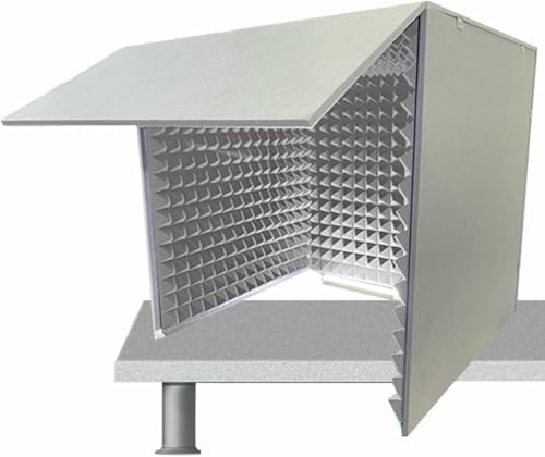 Portable Soundproof Booth for Microphone, Vocal Isolation Cube for Studio Recording, Home & Professional Use
