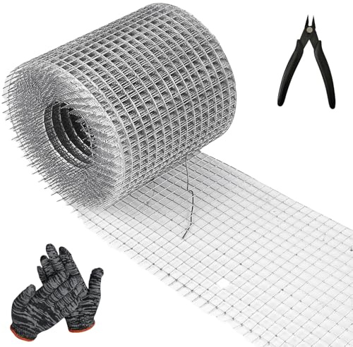 LEKEFETO 20 cm x 6 m gnagare trådnät: 304 rostfritt stål råttskyddstråd metallnät, 0,6 cm trådgaller, finmaskig, trådnät, för gnagarskydd, hålfyllare, skydda plantor