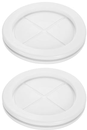 sourcing map 2Pcs Rubber Grommets 2-3/4 (70mm) Drill Hole, 2-3/8 (60mm) ID Double Sided Hole Plugs Ring Gasket for Firewall Cable Wire Protecting, White