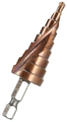 1/3pcs M35 (4-12mm 4-20mm 4-32mm) HSS-Co Step Straight Groove Drill Bit Titanium Coated Wood Metal Hole Cutter Core Drill Bit(4-20mm)