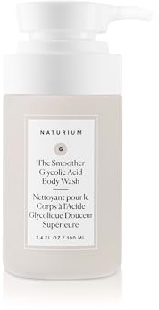 Naturium The Smoother Glycolic Acid Exfoliating Body Wash, Soft & Smoothing Cleanser - Mini